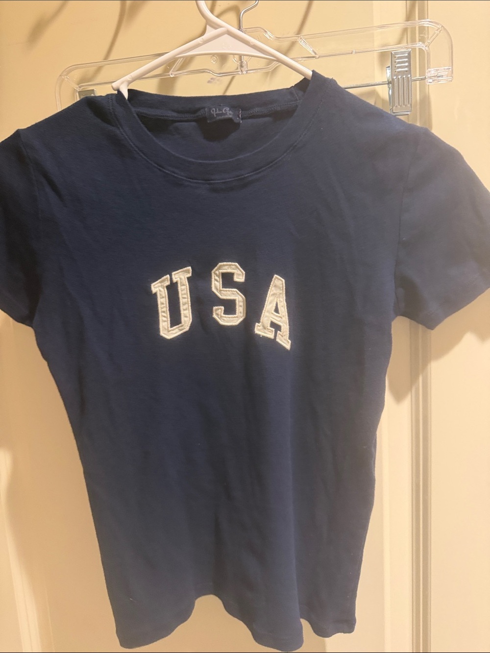 Brandy Melville Navy USA Short Sleeve Tee